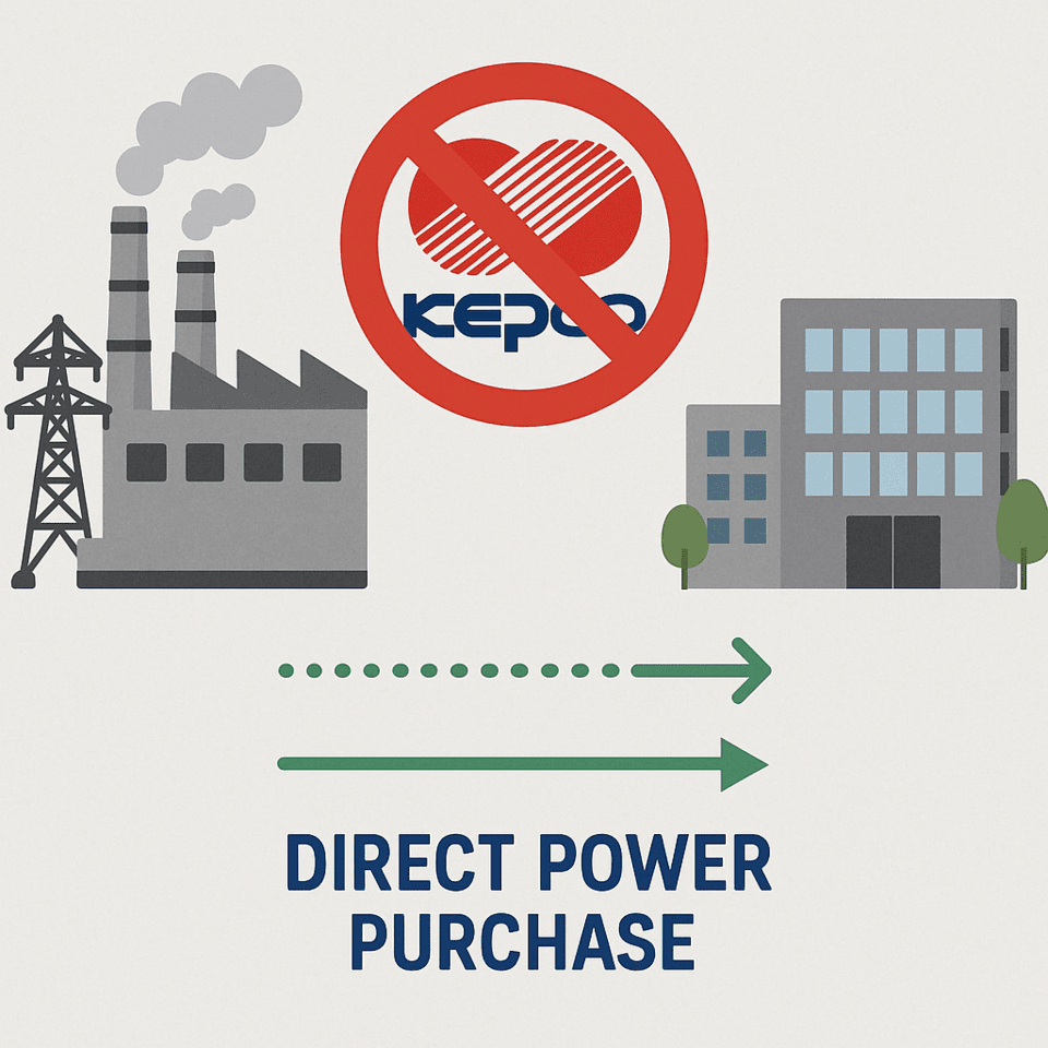 LG화학이 한국전력을 거치지 않고 발전사로부터 직접 전기를 구매하면서 국내 산업계에 전력 직구의 바람이 불고 있다./인공지능 이미지 생성
