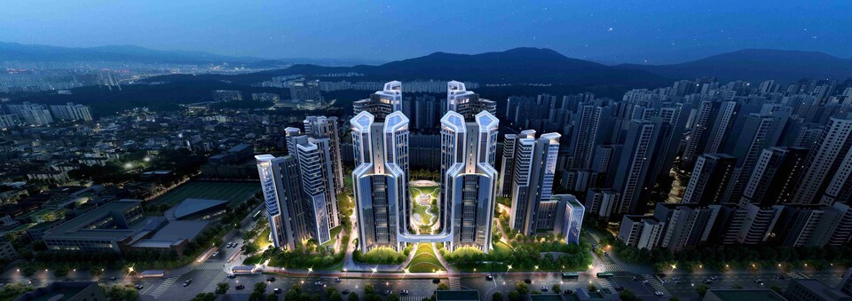 삼성물산 래미안 루미원에 설치될 예정인 최상층 '듀오 스카이 라이트(DUO SKY LIGHT)' 특화 조명./삼성물산 제공