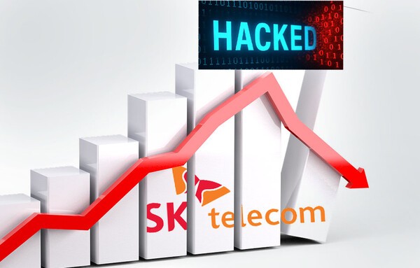 올해 2분기 4월 발생한 사이버 침해 사고로 인한 유심 교체 및 대리점 손실 보상 등으로 실적 저하가 나타난 SK텔레콤. /픽사베이 이미지, 인공지능 생성 이미지 합성