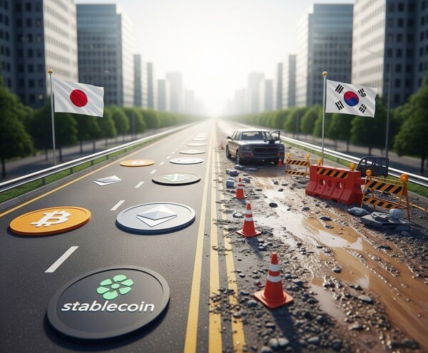 일본 금융당국이 8월 중 엔화 연동 스테이블코인 발행을 공식 허용할 것으로 전망된다. 좀처럼 속도를 내지 못하는 우리나라와 비교되는 양상이다./인공지능 생성 이미지