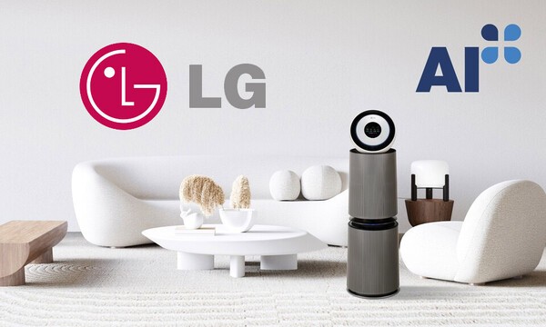 AI 공기질 센서를 적용한 LG 퓨리케어 AI 오브제컬렉션 360˚ 공기청정기./LG전자 제공