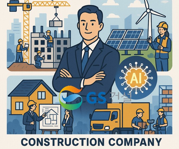 GS건설은 국내 건설사 최초로 오픈AI의 기업용 인공지능(AI) 솔루션 '챗GPT 엔터프라이즈'를 도입한다./인공지능생성 이미지, 그래픽=그린포스트코리아