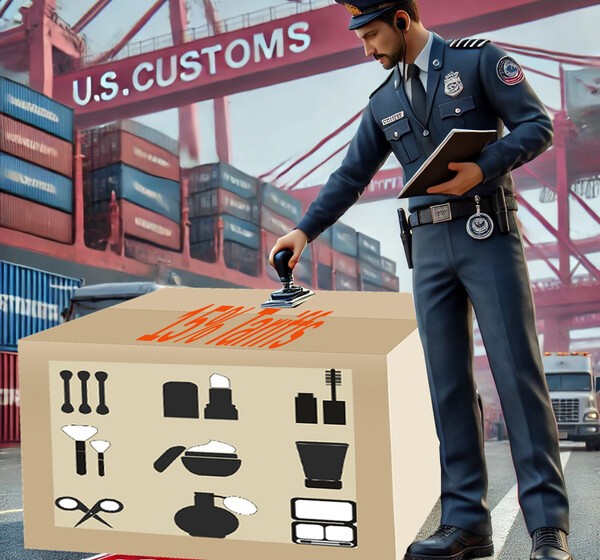 국내 유통업계가 미국의 29일 소액 수입품 면세 제도 전면 폐지로 비상 체제에 돌입했다./인공지능생성 이미지, 그래픽=그린포스트코리아