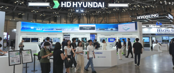 HD현대는 일렉트릭, 에너지솔루션, 하이드로젠 등 주요 계열사가 참여해 '에너지 고속도로'에 대한 그룹의 청사진을 보여줬다./사진=진경남 기자