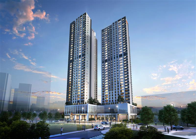 e편한세상 번영로 리더스포레 조감도./DL이앤씨 제공