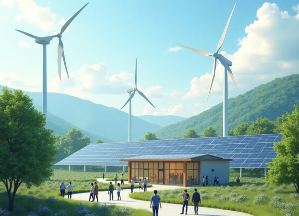 발전 5사(서부·중부·남동·남부·동서발전)가 이제는 친환경 에너지 전환의 선봉장으로 나서고 있다./인공지능 생성 이미지