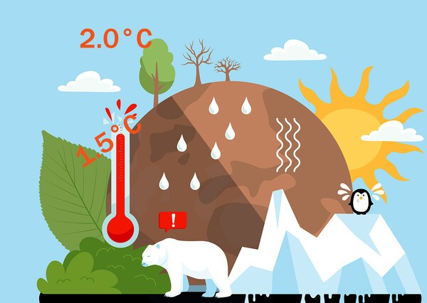 글로벌 에너지 컨설팅 기업 라이스태드 에너지가 파리협정의 핵심 목표인 지구온도 1.5°C 상승 억제가 사실상 실패했다고 지적했다./그래픽=그린포스트코리아, 이미지=픽사베이
