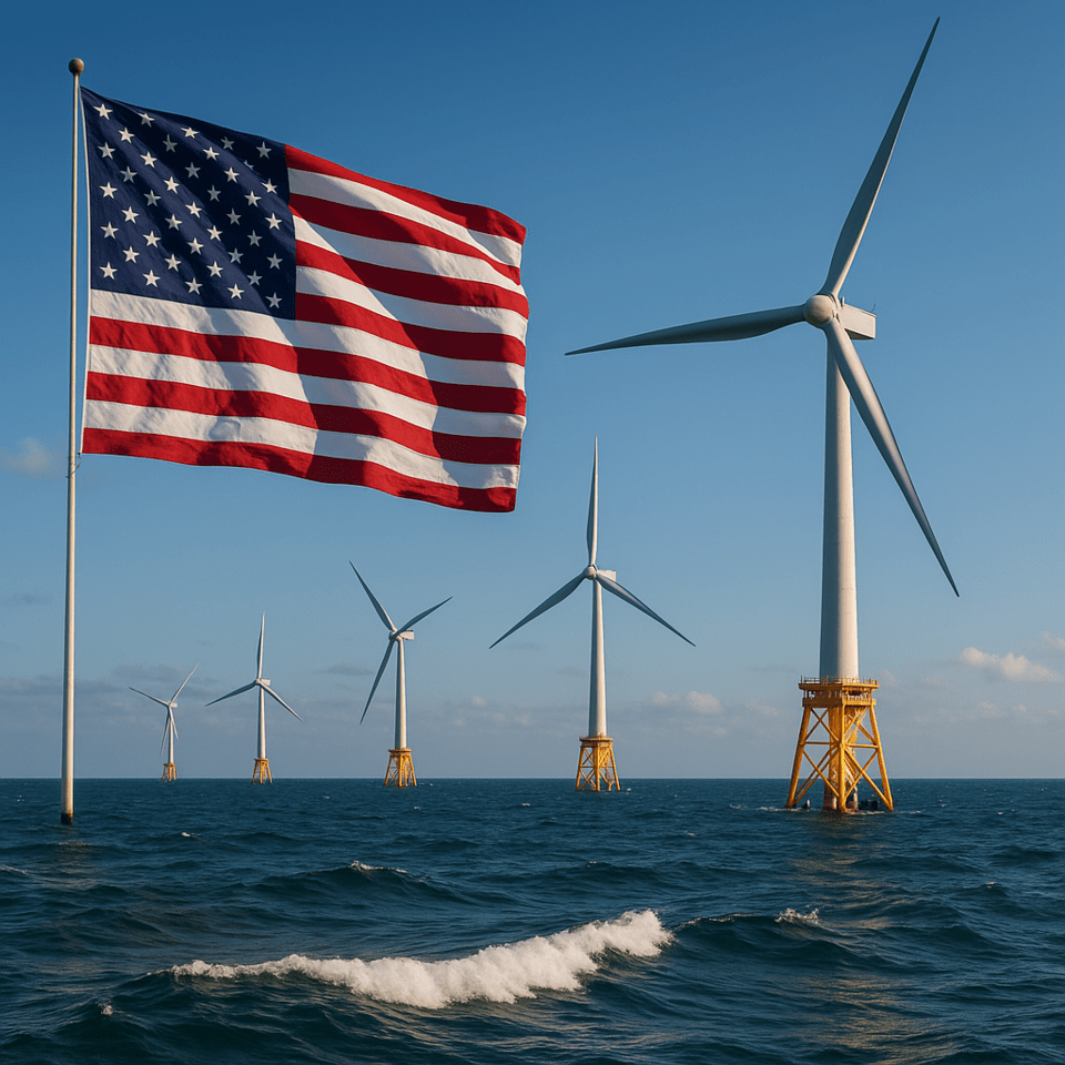 미국 트럼프 행정부가 연일 해상풍력 산업에 대한 규제를 강화하면서 업계 전반에 우려가 커지고 있다./인공지능 이미지 생성