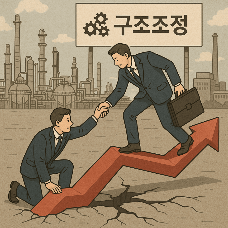 정부가 연말까지 ‘석유화학 재편안’을 마련할 것을 주문한 가운데 석유화학업계가 대규모 구조조정 물밑 작업에 들어가며 시장 판도에 변화가 생길 전망이다./인공지능 이미지 생성