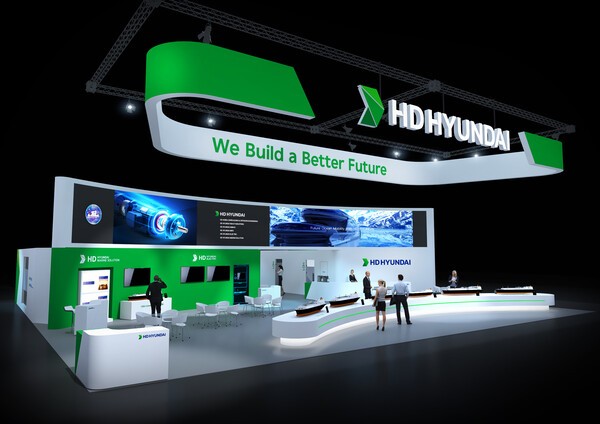 이탈리아 밀라노에서 열린 ‘가스텍 2025’에 마련된 HD현대 부스 조감도./사진=HD현대