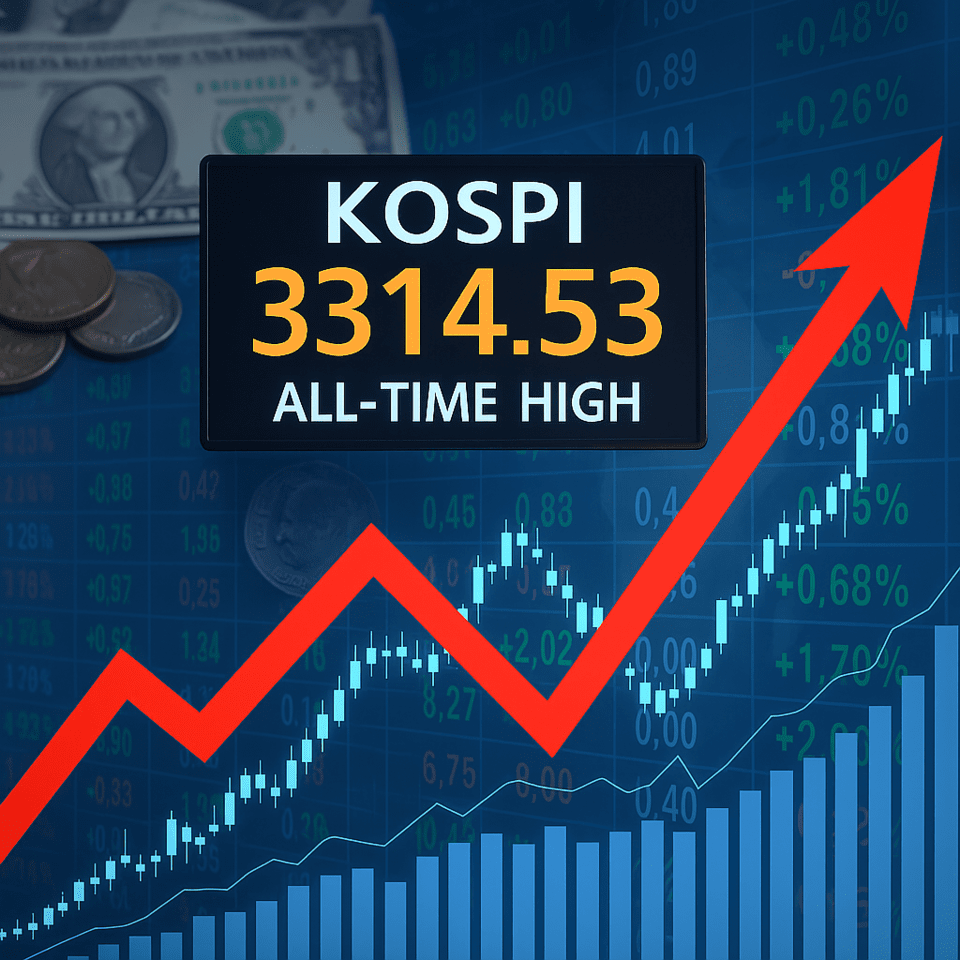 10일 코스피 지수는 장중 3314선을 넘어서며 종가 기준 3314.53포인트로 마감했다. /인공지능(AI) 생성 이미지