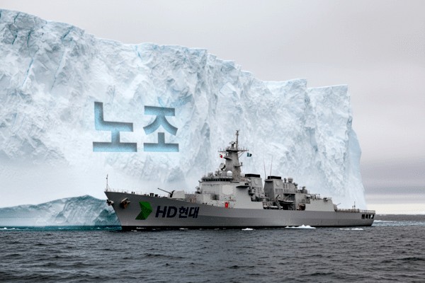 한미 조선업 협력 프로젝트 ‘마스가(MASGA)’가 본격적으로 닻을 올리는 중대한 시점에 HD현대중공업 노동조합이 무기한 전면 파업을 선언했다./인공지능 생성 이미지