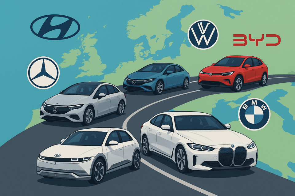 새로운 전기차 시장으로 주목받고 있는 유럽 시장. 유럽연합의 전기차 전환 정책에 유럽 완성차 기업들이 소형 저가 전기차로 시장 공략에 나서고 있다. /인공지능 생성 이미지