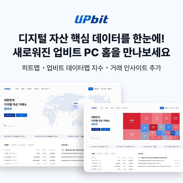 가상자산 거래소 업비트가 PC 웹 누리집을 전면 개편했다./두나무