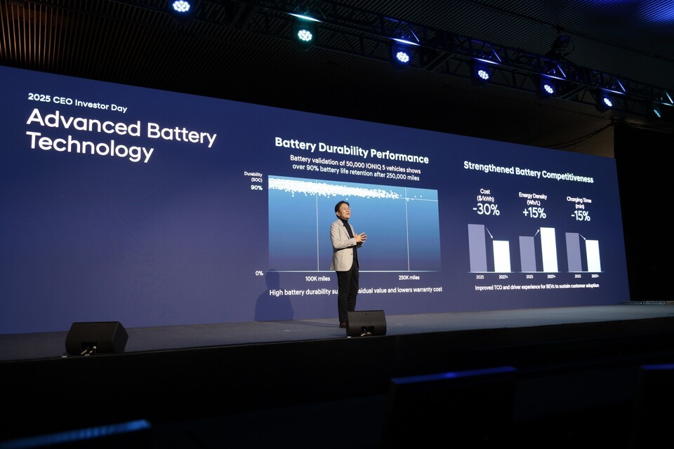'2025 현대차 CEO 인베스터 데이'에서 발표를 진행한 김창환 현대자동차 전동화에너지솔루션담당 부사장. /현대자동차 제공