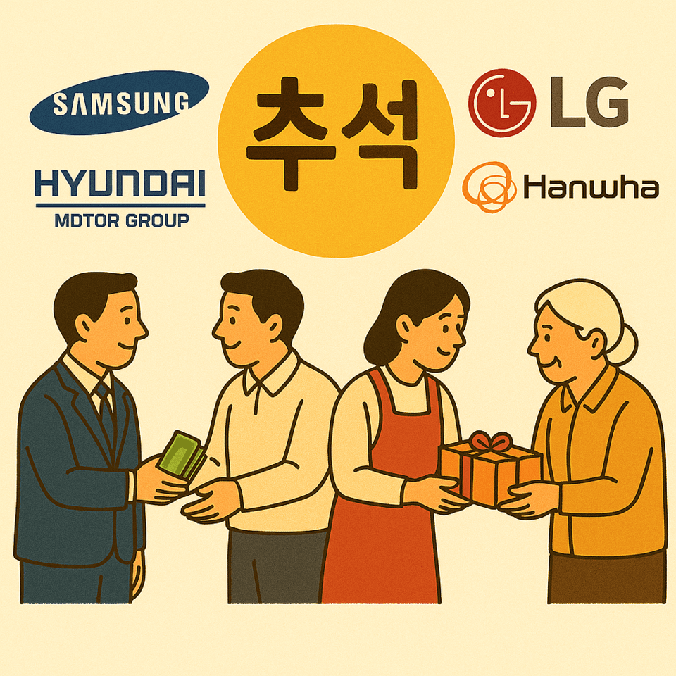 추석을 맞아 상생경영을 실천하고 있는 국내 주요 대기업들. /인공지능 생성 이미지.