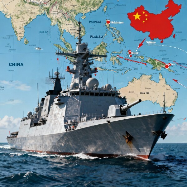 HD현대중공업이 필리핀에서의 성공적인 실적을 바탕으로 말레이시아에서도 본격적인 함정 수주 활동에 나서며 동남아시아 함정 시장에서의 영향력을 확대하고 있다./인공지능 생성 이미지