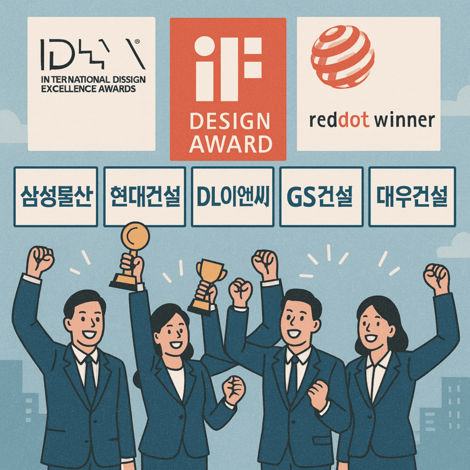 국내 주요 건설사들이 세계적 권위의 디자인 어워드에서 잇달아 수상하면서 국내 건물이 미래형 공간 예술로 변신하고 있다./인공지능 이미지 생성