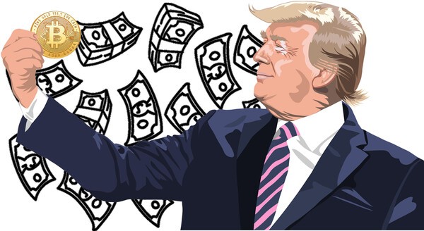 도널드 트럼프 미국 대통령이 암호화폐로 지난 10달 새 2.8조원 규모의 자산을 불렸다./그래픽=그린포스트코리아, 이미지=픽사베이