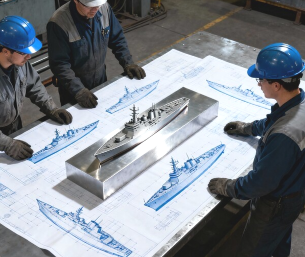 한화오션과 포스코가 차세대 함정용 기가급 특수강 개발에 나섰다./인공지능 생성 이미지