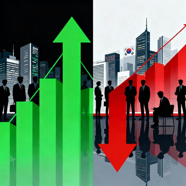 3개월간 3조7000억원. 하루 평균 410억원씩 재산이 불어난 이재용 삼성전자 회장과, 같은 기간 5600억원이 증발하며 하루 62억원씩 손실을 본 방시혁 하이브 의장. 국내 주요 재벌 총수 45명의 3분기(6월 말~9월 말) 주식 성적표가 극명한 명암을 드러냈다./인공지능 생성 이미지