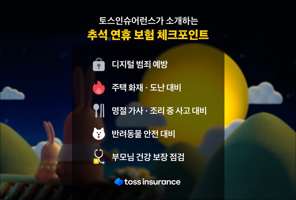토스인슈어런스는 명절 기간 놓치기 쉬운 뷰험 체크포인트 다섯 가지를 제안했다. /토스인슈어런스
