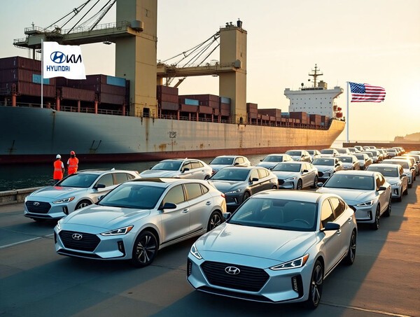현대자동차와 기아가 관세 리스크와 반전기차 정책이라는 악재 속에서도 미국 시장에서 선전하고 있다./인공지능 생성 이미지