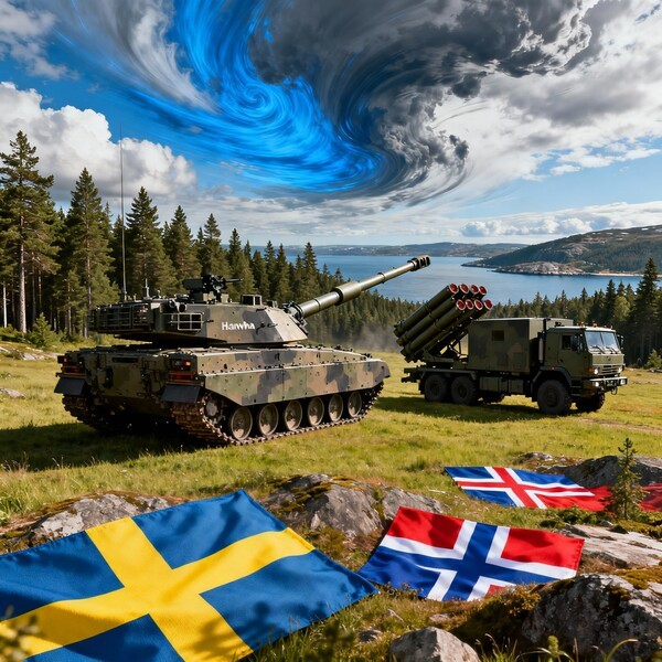 한화에어로스페이스가 스웨덴에 155mm 모듈형 추진장약(MCS) 1500억원 규모 추가 수출 계약을 체결하며 북유럽 방산시장 공략에 속도를 내고 있다./인공지능 생성 이미지