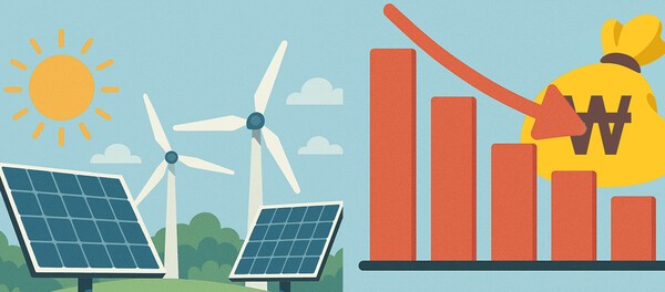 재생에너지가 보급 증가로 전기요금이 상승할 수 있다는 일각의 우려에 대해 정부가 육성정책과 기술발전이 뒷받침되면 재생에너지 전력도 충분히 낮아질 수 있다고 밝혔다./그래픽=그린포스트코리아, 이미지=인공지능