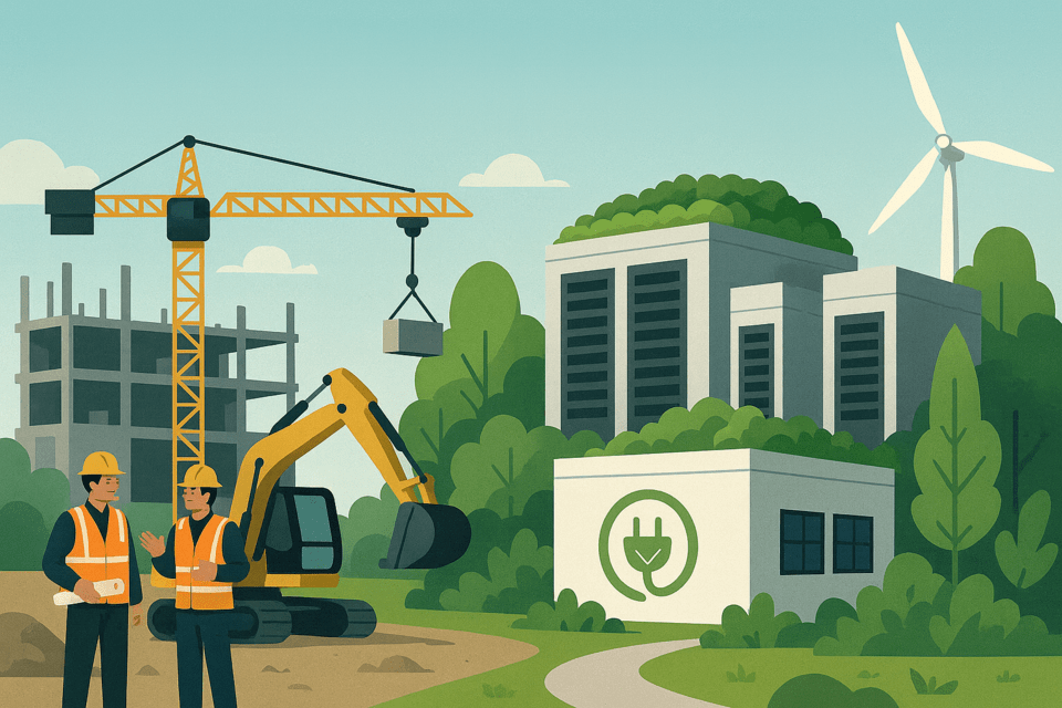 인공지능(AI)·클라우드 기반 디지털 인프라 수요가 폭발적으로 늘어나면서 국내 건설사들이 잇따라 데이터센터 건설 시장으로 사업 확대에 나서고 있다./인공지능 이미지 생성