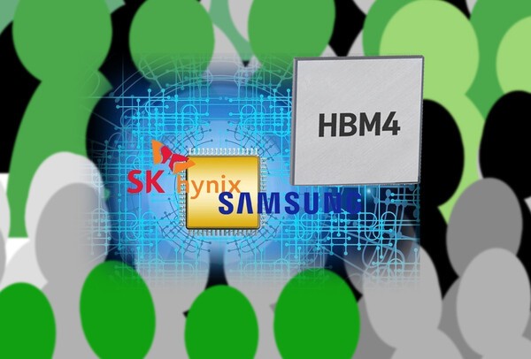 삼성전자와 SK하이닉스가 22일 'SEDEX 2025'(제27회 반도체대전)에서 HBM4 실물을 공개해 관람객들의 관심을 끌었다./ 그린포스트코리아 그래픽, 이미지=픽사베이