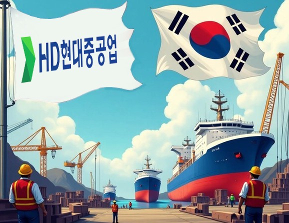 HD현대중공업과 HD현대미포가 오는 12월 1일 ‘통합 HD현대중공업’으로 새롭게 출범한다./인공지능 생성 이미지