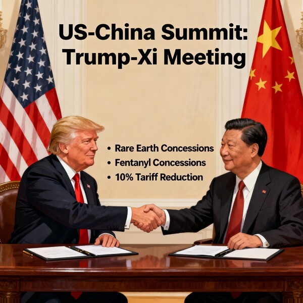 미국과 중국이 정상회담을 통해 양국 간의 갈등 현안에서 전례 없는 상호 양보 조치를 도출했다./인공지능 생성 이미지