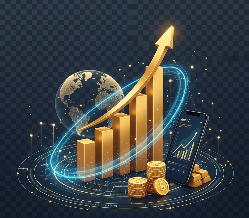 사상 최고가를 찍고 큰 폭으로 하락했던 금 가격이 다시 오르자, 국내 투자자들이 골드뱅킹에 자금을 빠르게 넣고 있다./인공지능(AI) 생성 이미지