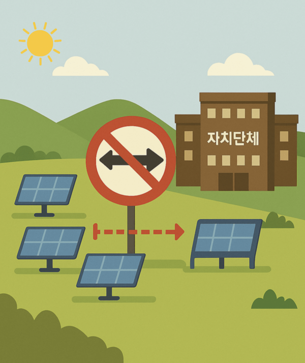 국내 태양광 산업 활성화를 위해 지방자치단체가 시행 중인 ‘이격거리 규제’를 해소해야 한다는 지적이 이어지고 있다./인공지능 이미지 생성
