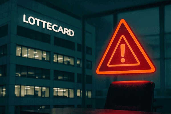 롯데카드에서 297만 명 고객정보가 유출된 지 두 달 만에 조좌진 대표이사가 자리에서 물러나기로 했다./인공지능(AI) 생성 이미지