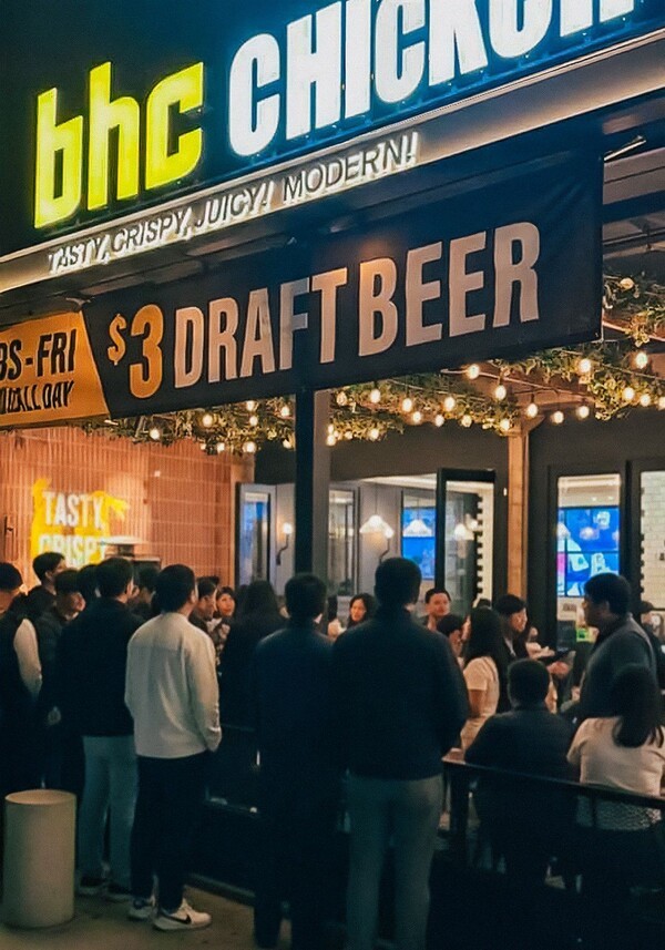 bhc 미국 직영 2호점 ‘채프먼 플라자점’ 전경./ 다이닝브랜즈그룹 