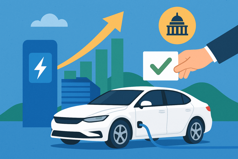 정부의 전기차 보조금 확대, 충전 인프라 확충 등 정책 효과와 함께 완성차 기업들의 신차 및 보급형 모델 출시 등의 효과로 보급이 크게 늘어난 전기차. /인공지능 생성 이미지