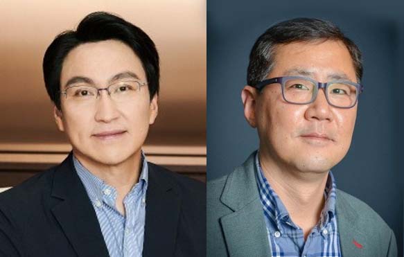 삼성전자 윤장현 사장(DX부문 CTO 겸 삼성리서치장)(좌), 박홍근 SAIT 원장. /삼성전자