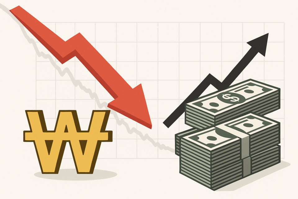 원화 가치가 16년 만에 최저 수준까지 떨어지며 환율이 급등하고 있다. /인공지능(AI) 생성 이미지