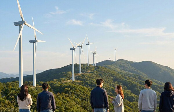정부가 하반기 풍력 경쟁입찰을 육상 중심 우선 추진하며 육상풍력부터 보급 속도를 높인다. 다만 업계는 입찰상한가를 높이는 등 유인책이 있어야 한다고 지적한다./인공지능 생성 이미지
